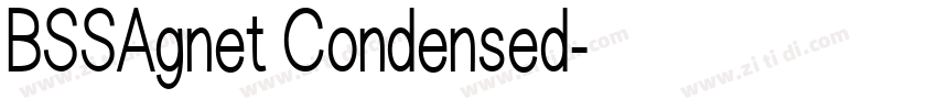 BSSAgnet Condensed字体转换